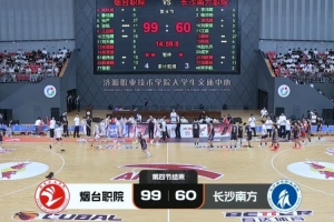 煙臺(tái)職院39分大勝長沙南方職院奪第三 張嚴(yán)27分 郝巖27分-vd