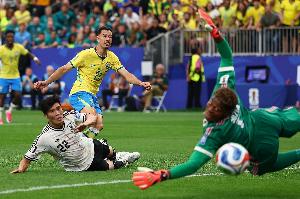 巴西2-1絕殺日本！馬丁內(nèi)利第95分鐘替補推射絕殺 吉馬良斯助攻！