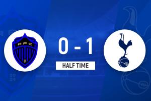 半場-熱刺1-0奧克蘭FC 斯卡利特破門M費里沙利松暫替補(bǔ)待命