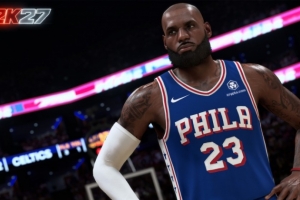 NBA2K27官推曬詹姆斯76人版2K游戲形象照：國王已經(jīng)降臨費(fèi)城