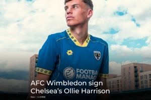 官方：英甲AFC溫布爾登租借切爾西18歲中場(chǎng)歐利·哈里森-02